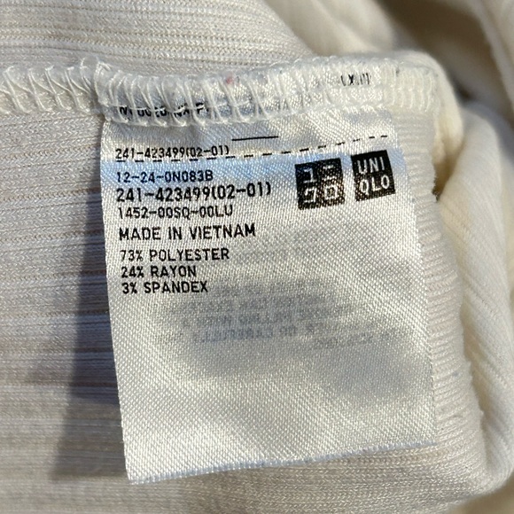 UNIQLO boatneck ribbed shirt - Small (Asian size) - Offwhite - Picture 4 of 4